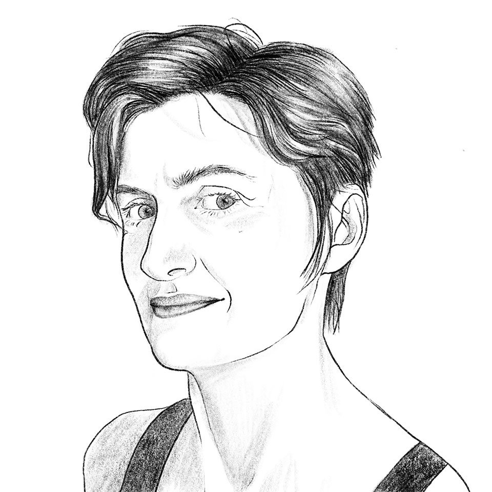 Portrait dessiné de et par Isabelle Roulet