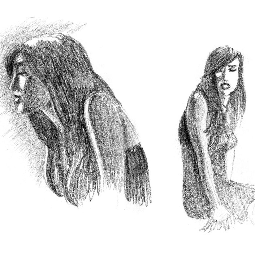 Portrait crayonné à la mine graphite représentant Kate Voegele dans la série One Tree Hill