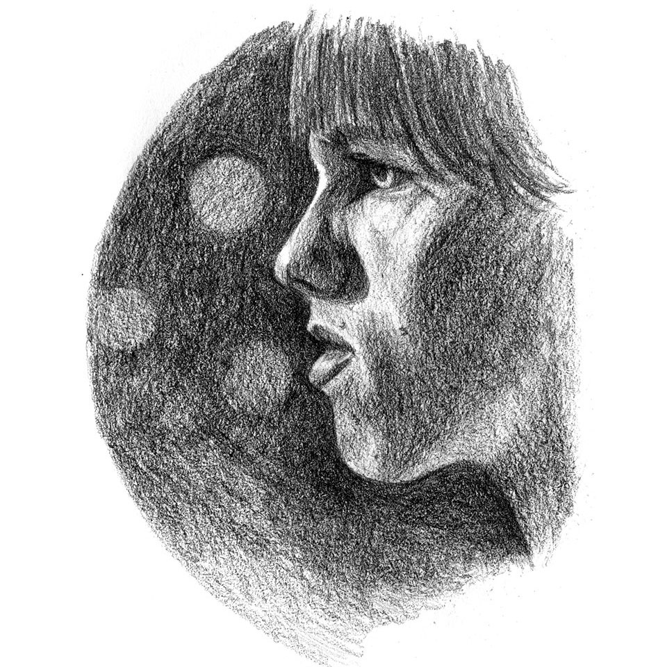 Portrait crayonné à la mine graphite représentant Nicolas Hoult dans la série One Tree Hill